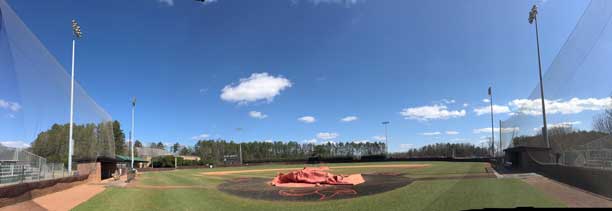 Hello night Baseball Games! Finally the lights are up! #RaiseTheRed