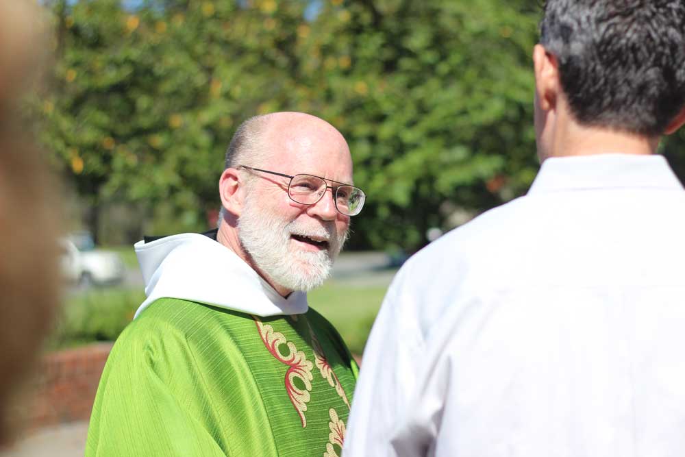 Abbot Placid was so excited to greet and welcome the Alums!