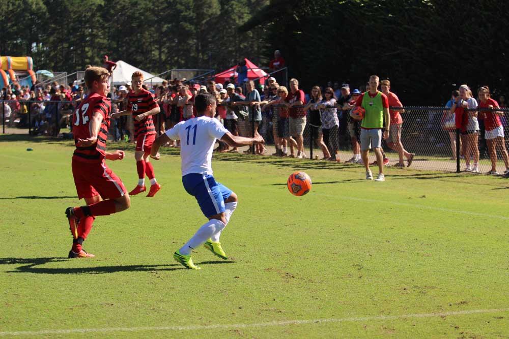 Eventually, Southern Wesleyan scored twice and despite a fantastic effort from the team and goal by Clay, we lost by one. Read about it here.