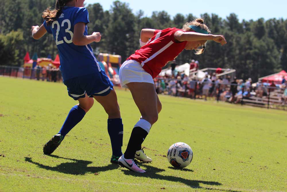 The field events were kicked off by the Women's Soccer game against Southern Wesleyan!
