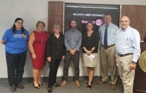 Rotarian representatives from The Rotary Club of Gastonia and The Belmont Rotary Club with President Landon Isaacs[1]