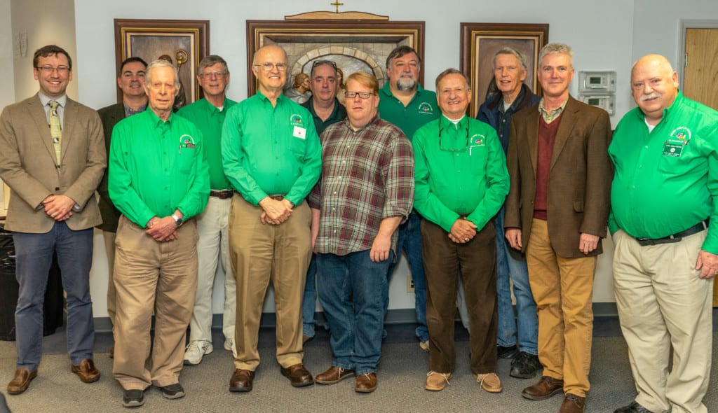 Prof. Joseph Kelly (second from right), alongside members of the Ancient Order of Hibernians